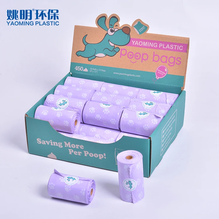 Custom dog poop bag compostable biodegradable waste bags