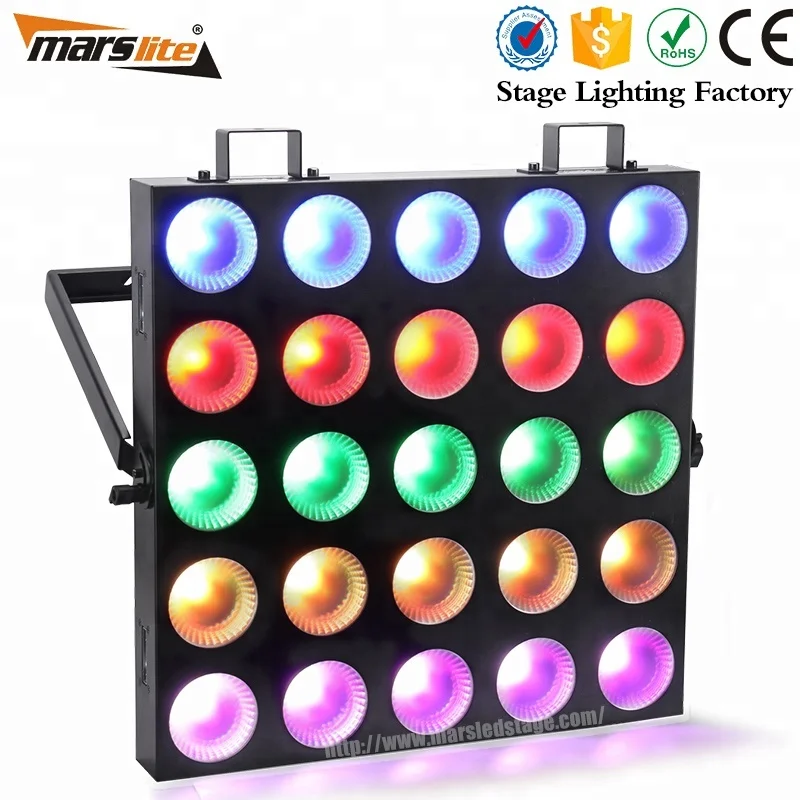 5x5 COB led matrix 25x10w rgb dmx led blinder for background stage light