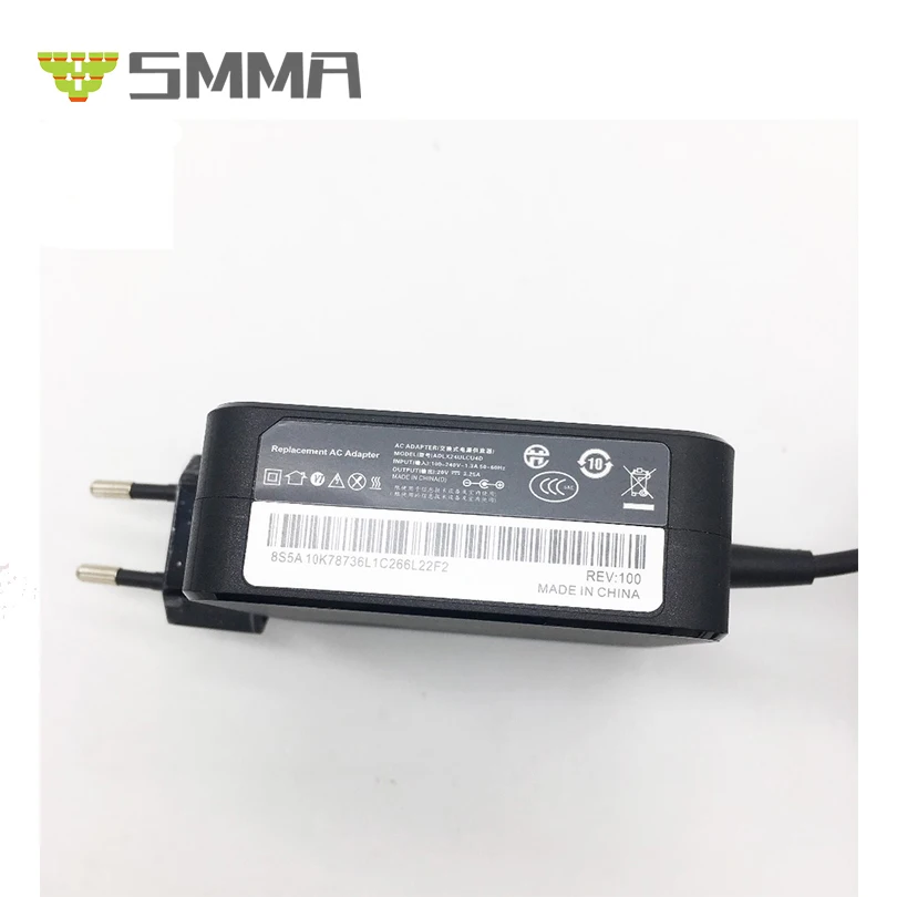 EU 20V 3.25A 65W 4.0*1.7mm Square AC Laptop Power Adapter for Lenovo IdeaPad100-15 B50-10 YOGA 510-14 Chargers