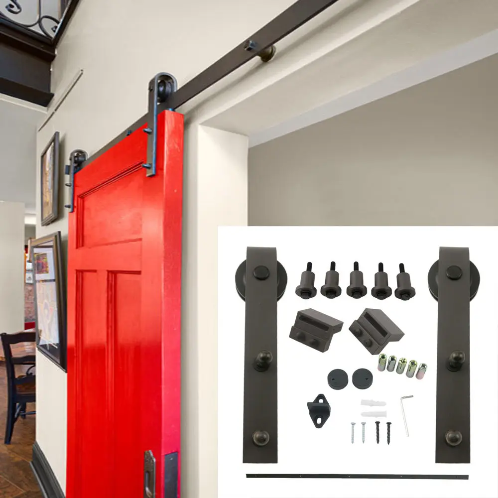 
Wooden barn door accessories with steel sliding hanger door roller 