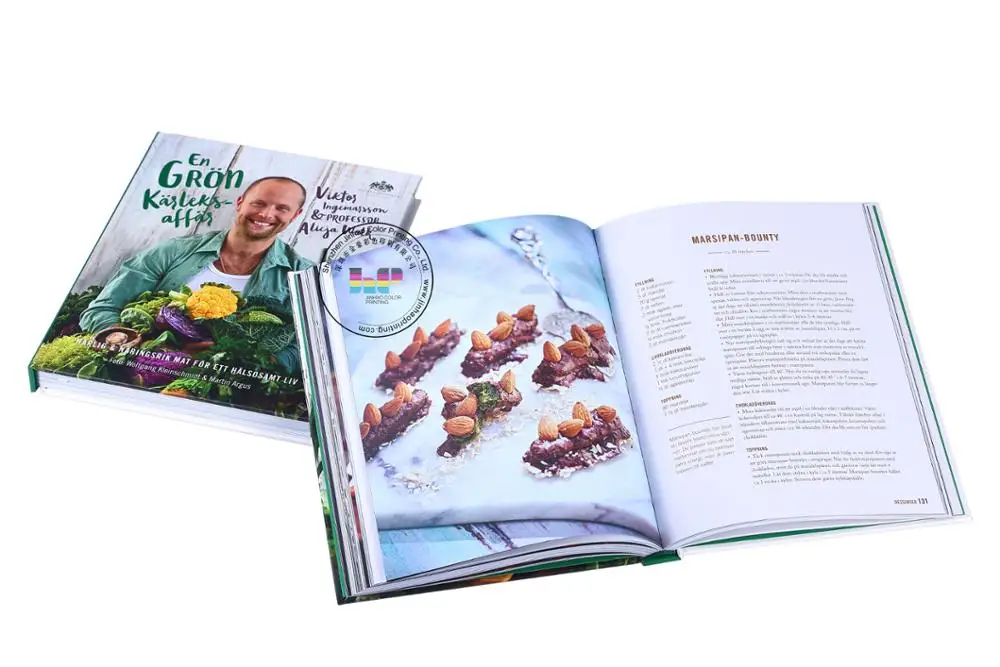 Custom colouring hardcover book printing for cooking