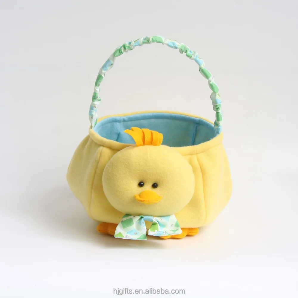 Wholesale custom Top Cute Easter Basket with Rabbit Bunny & Duck & Sheep Easter Bunny Bucket