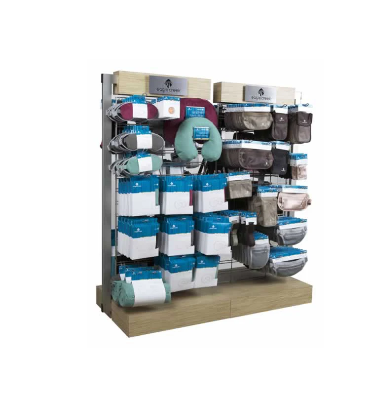 Custom Retail Shop Floor MDF Veneer Solid Wood Socks Display Stand