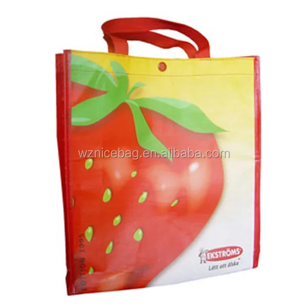 Wenzhou manufacture polypropylene nonwoven shopping bag with glossy laminated