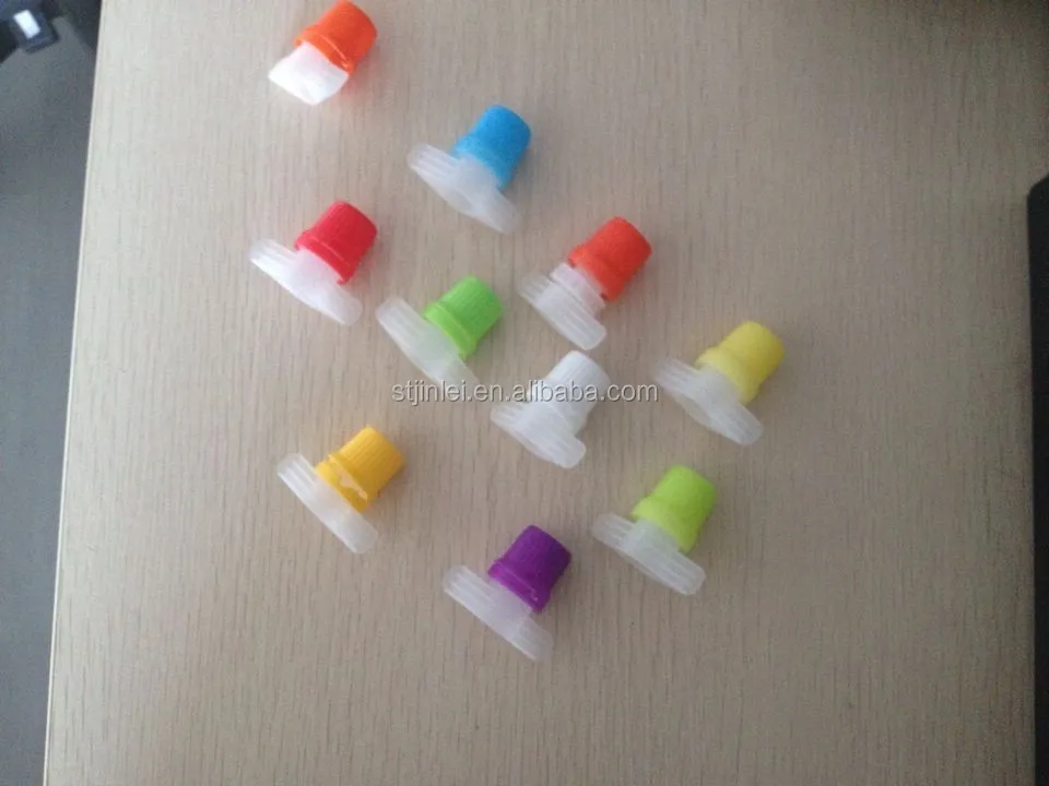 9.6mm long wing plastic spout and cap for liquid pouch
