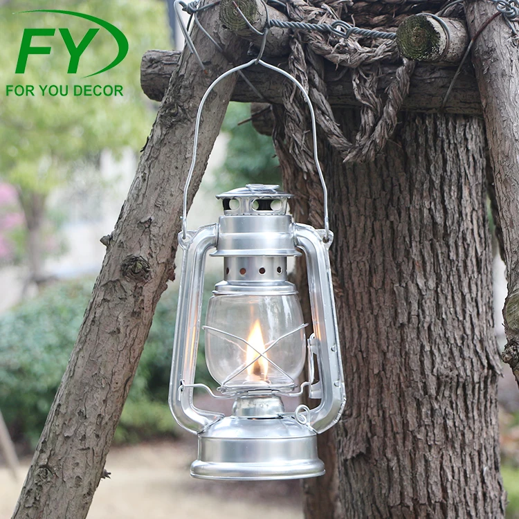 
Wholesale garden torch metal holder glass kerosene oil lamp 