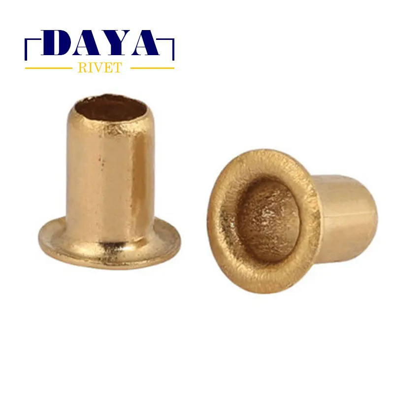 M2*2.5-2.3*8 hollow half round rivet brass tube  eyelet rivet