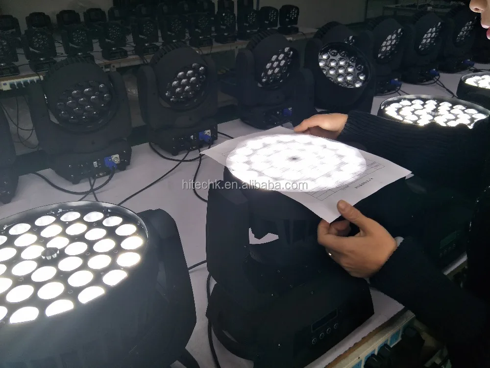 Профессиональный дискотечный сценический прожектор для диджея rgbw 36x10 Вт 4-в-1 с зумом подвижной головкой