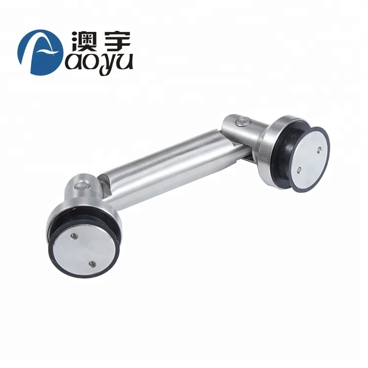 High quality stainless steel 304 adjustable glass to glass connector fitting  for glass doors