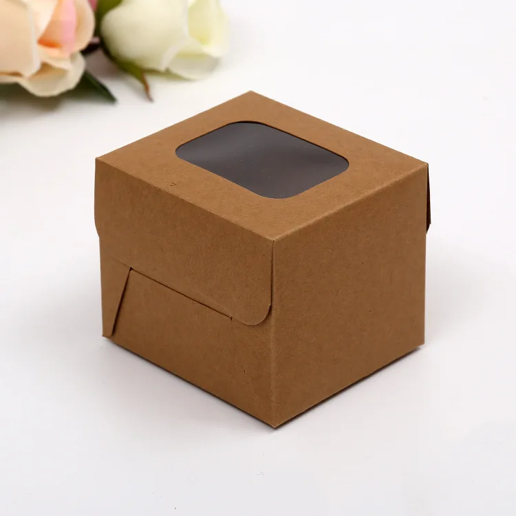 
custom printed visible paper packaging sweet box for cake cookies 
