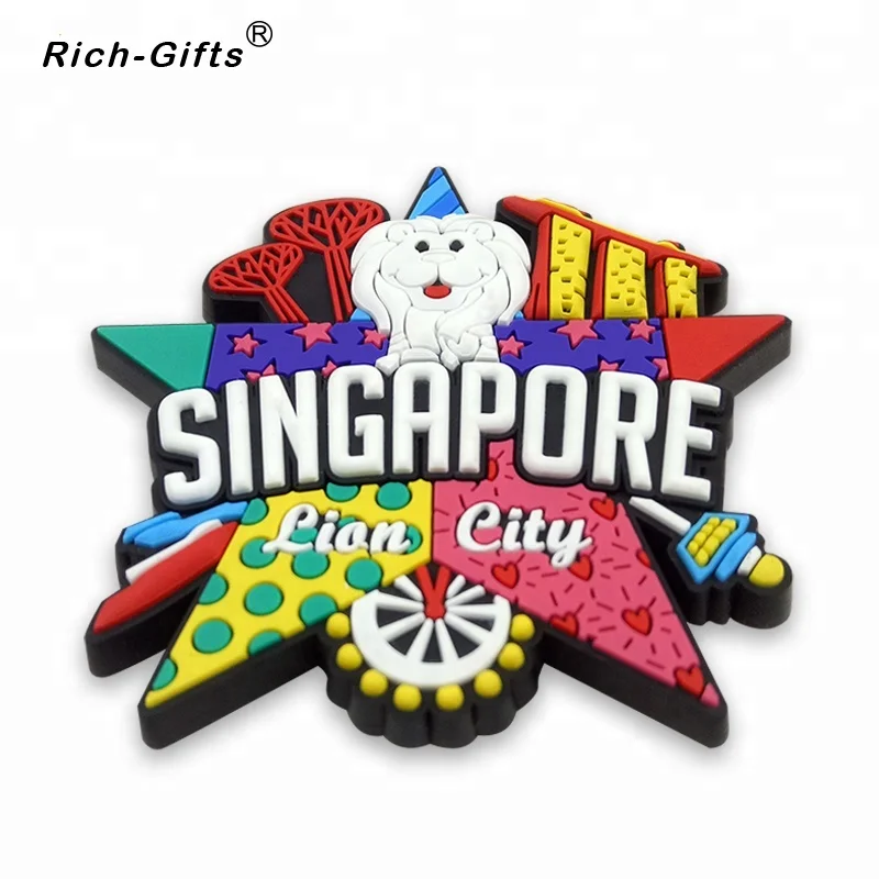 
Wholesale Custom World City 3D Fridge Magnet For Singapore 