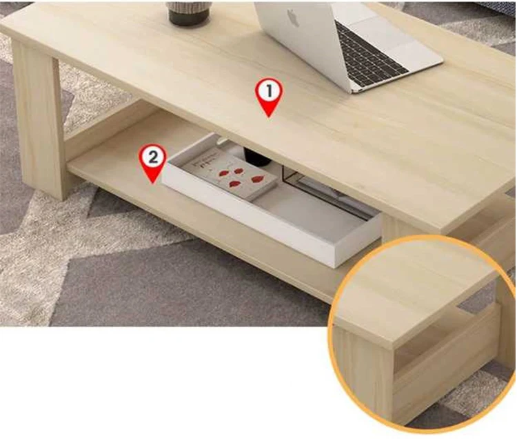 Rectangular Dining Table Creative Wooden Center Table Tea Table