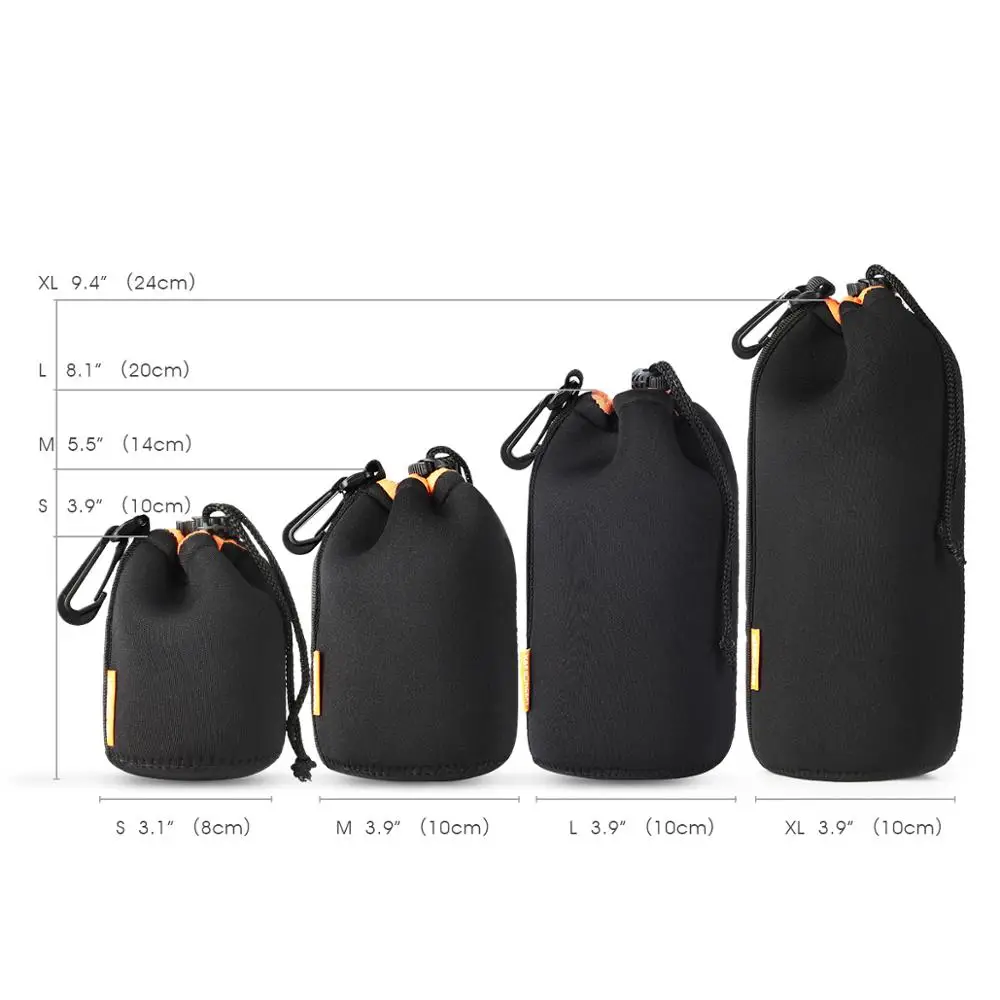 K&F Concept Neoprene Lens pouch bag High-quality thickening environmental-friendly neoprene lens bag