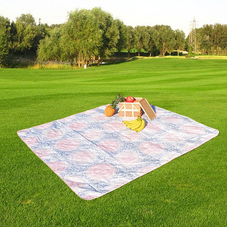 
Wholesale beautiful flower pattern portable foldable outdoor waterproof camping picnic floor mat 