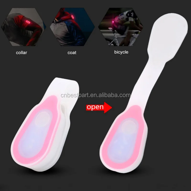 Hot LED Safety Mini Night Running Light Button Silicone Clip Warning Caution Lamp Led Safety Warning Beacon Lamp Night Flare