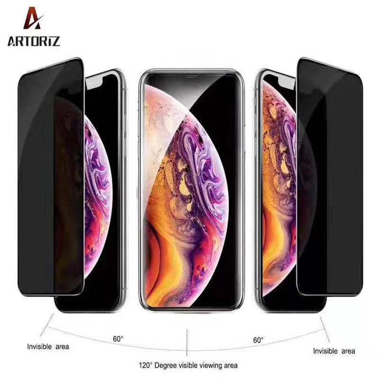 Newest 9H Glare Peeping Anti Spy Tempered Glass Glass Film For Samsung S10E Privacy full glue Screen Protector for iphone 12 13