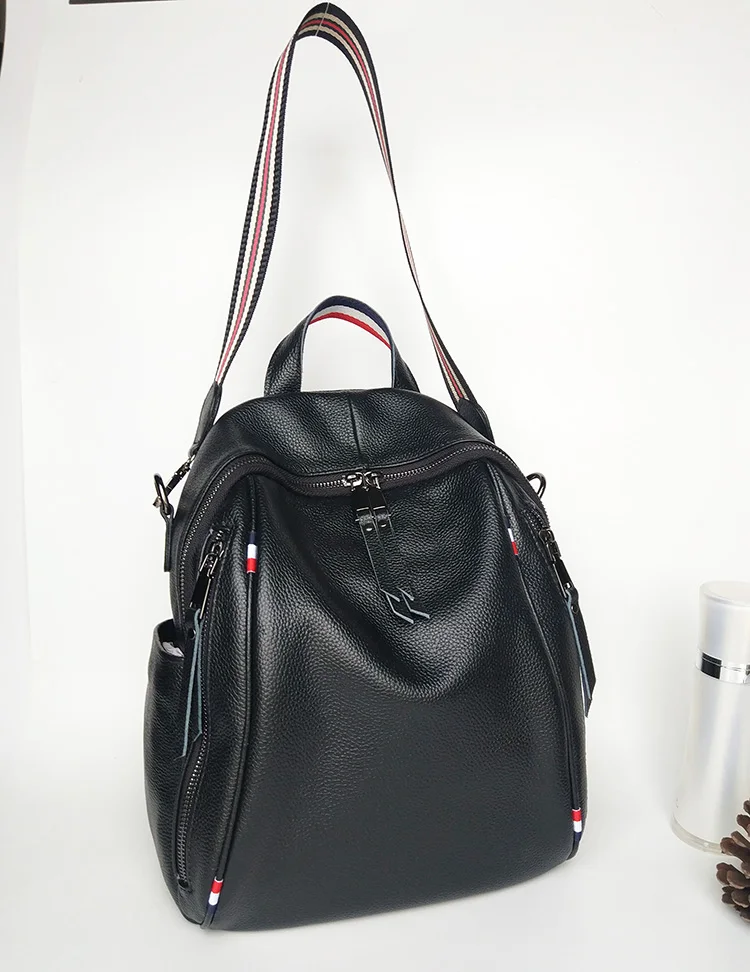 OEM Genuine vintage leather women backpack Fashon backpack for girl bag boy