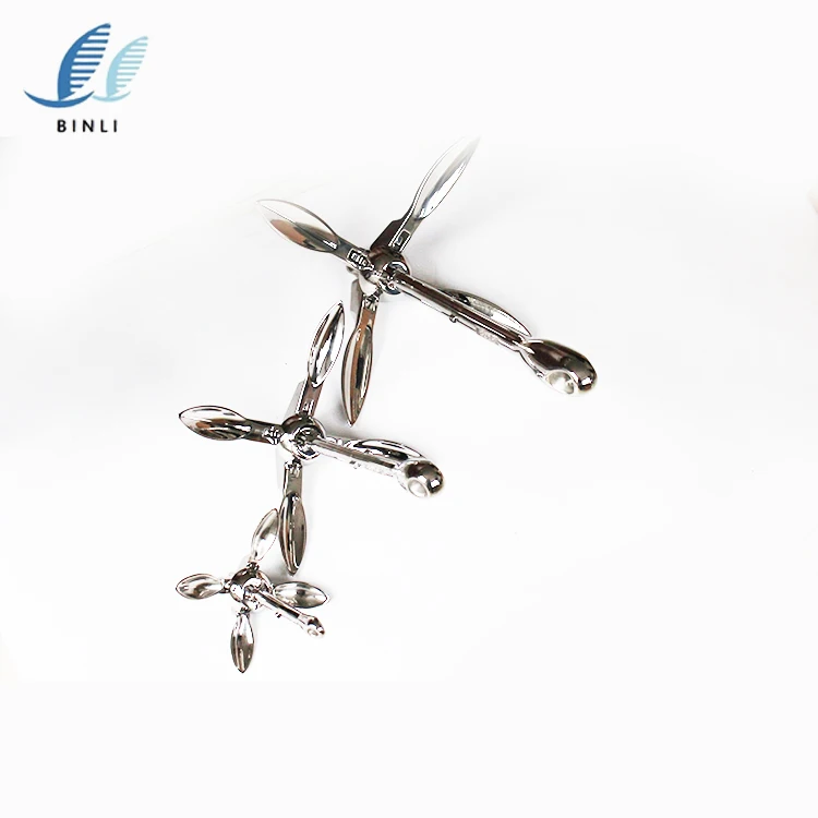 Fashion stainless steel boat accessories folding anker by experienced manufacturer