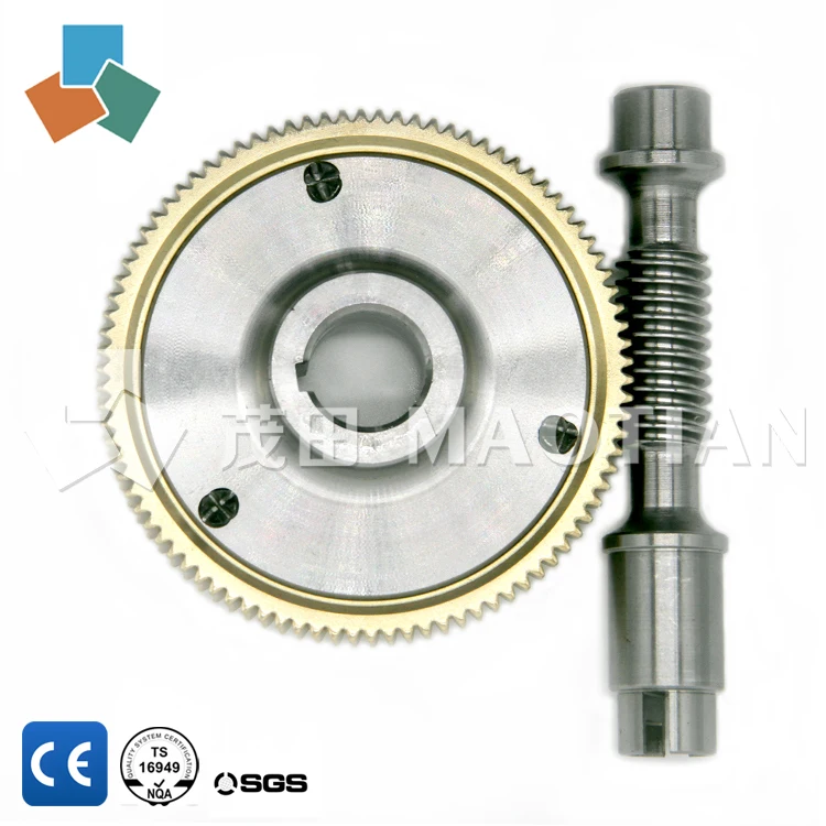 High luster OEM supply CNC machining high precision 40Cr material worm gear 6108 6109 / mechanical parts / aluminium gears
