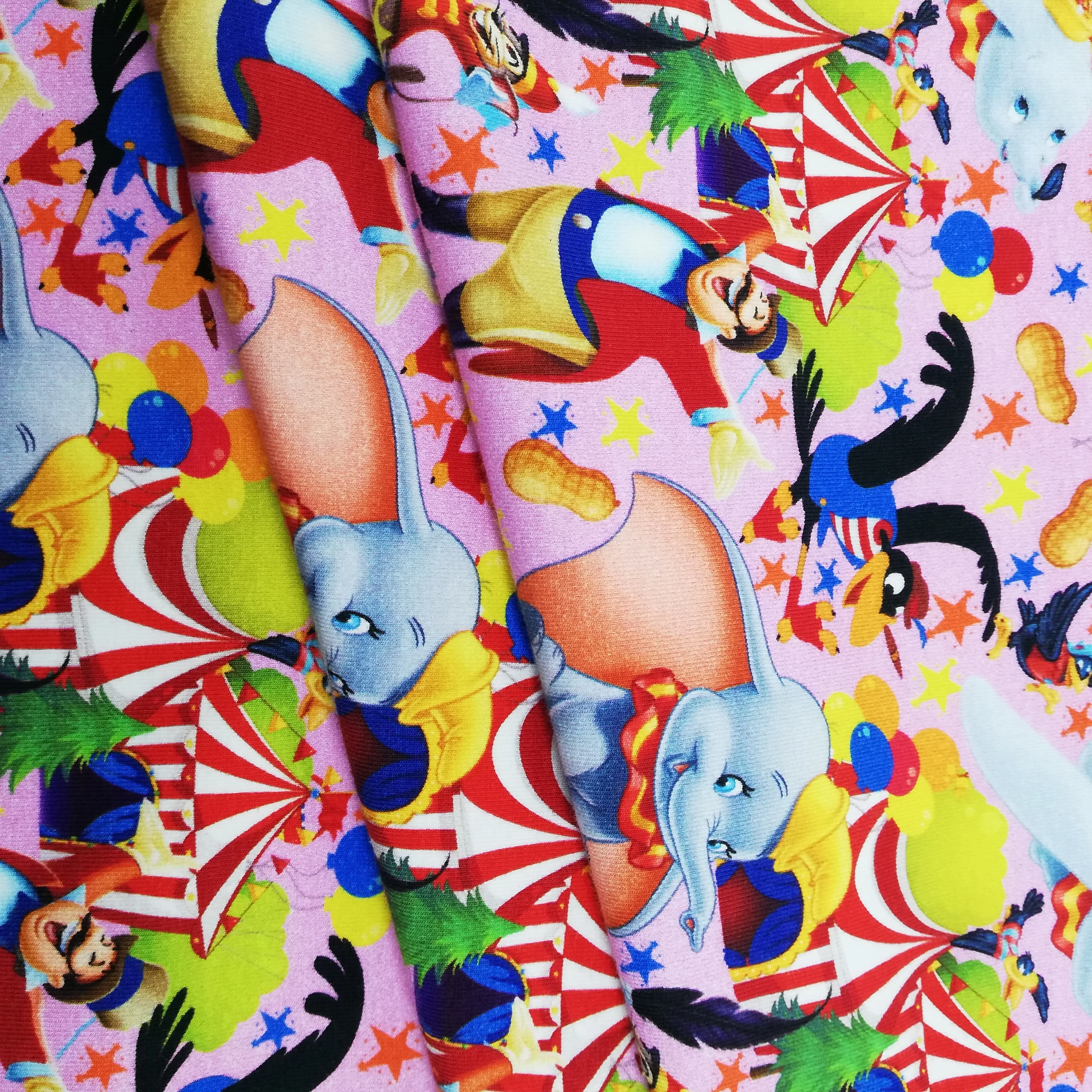 High Quality 260 GSM 95% Cotton 5% Spandex Digital Printed Cotton Spandex Fabric For Baby