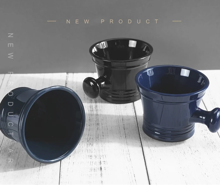 
JDK Personalized Plastic Shaving Mug Bowl Black Shaivng Soap Bowl 