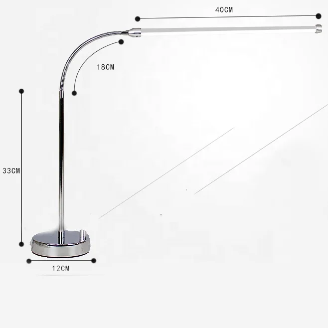 NAILTALK Soft Luxury Adjustable Hotel Metal Dimmable Nail Office Salon Table Modern Desk Lamp