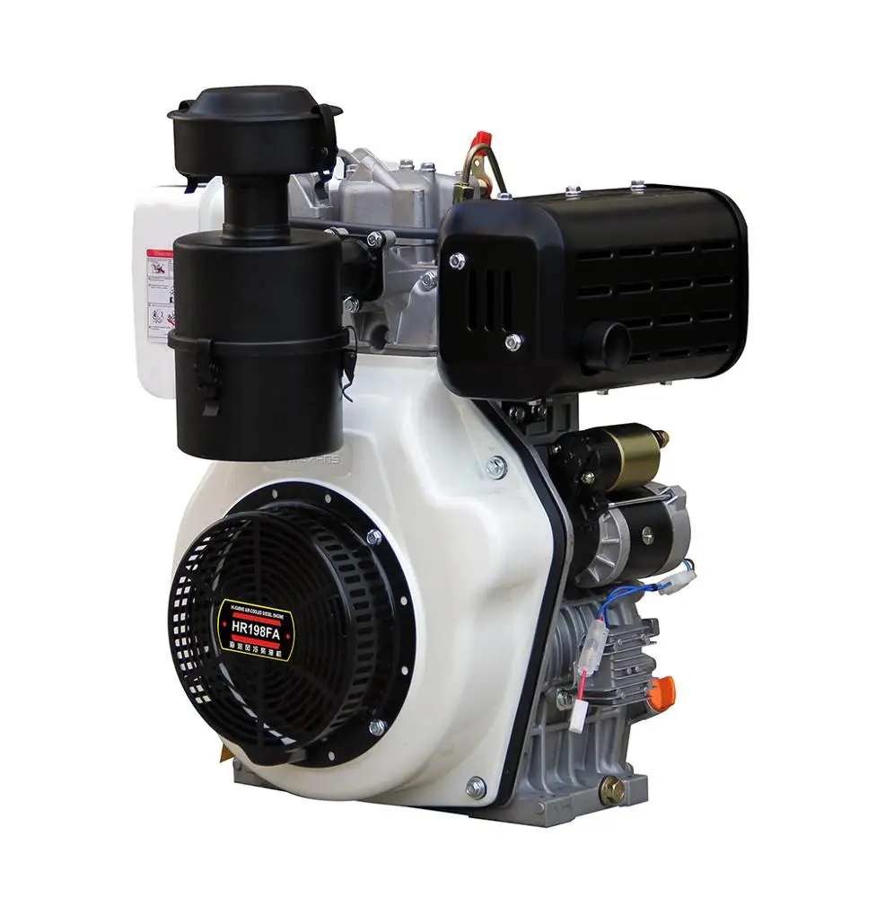Air cooled 4 stroke electric diesel engine 15 hp HR198FAE