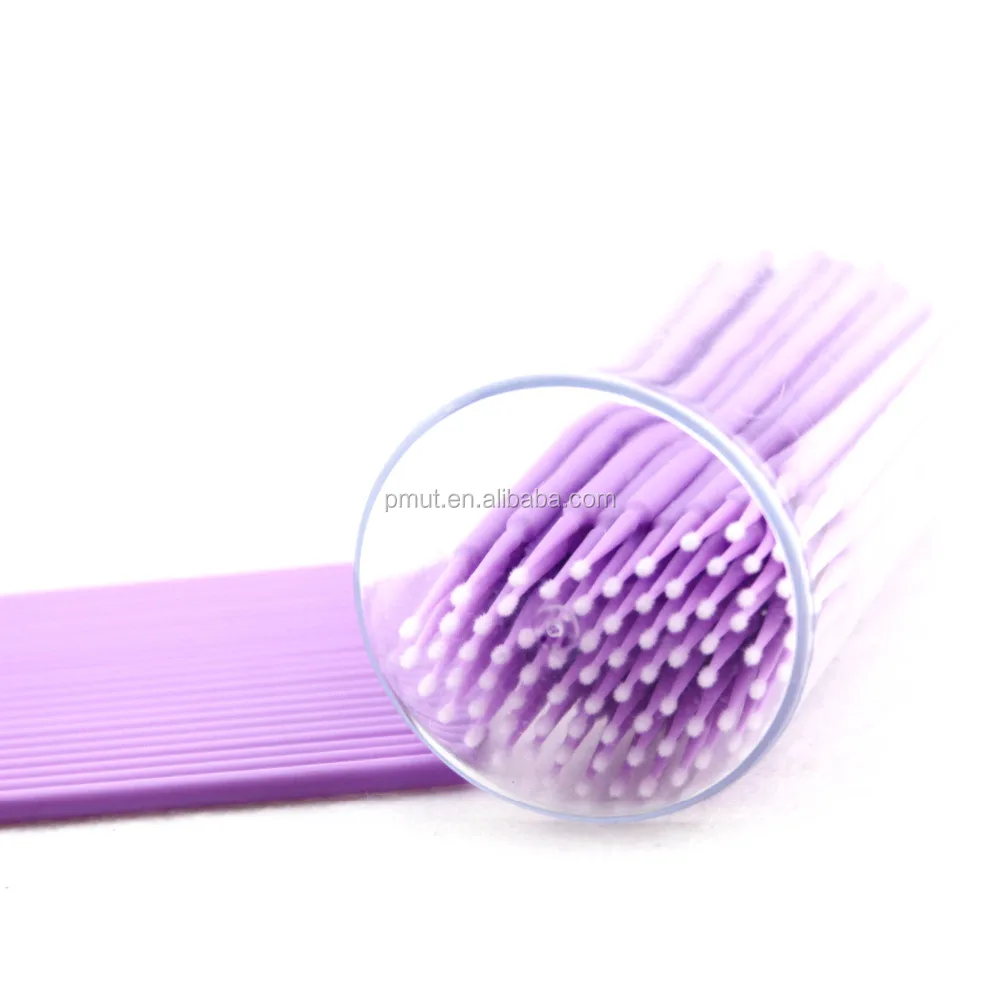 
pvc container packing 100pcs/barrel dental micro brush applicator 