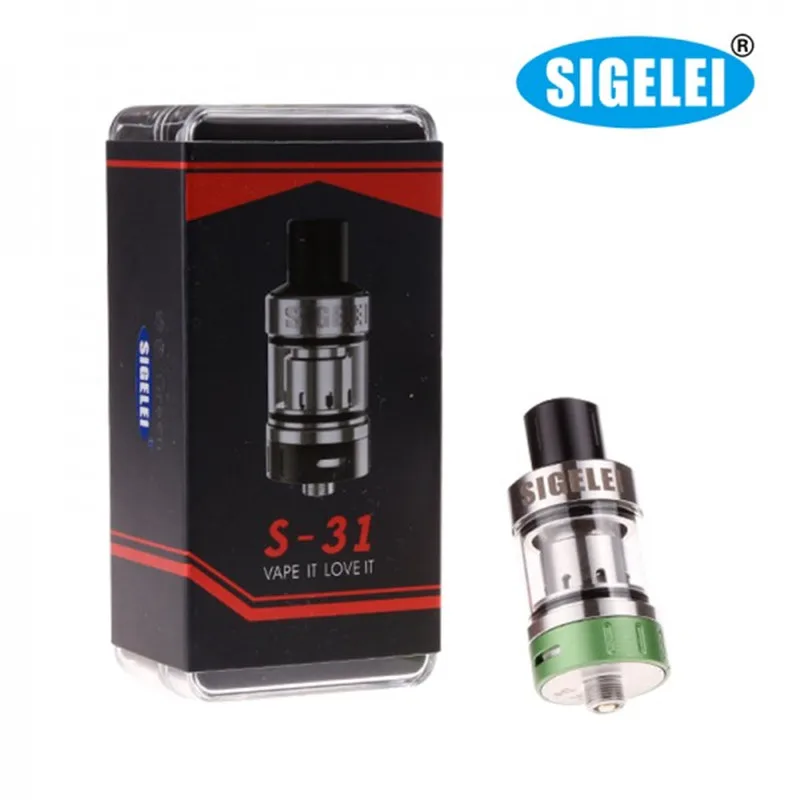  Оригинальная электронная сигарета Sigelei для электронной сигареты S-31 Atomizer vape 5 видов цветов Tank 510 atomizer