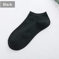 Оптовая продажа, дешевые носки с вертикальной полосой, нескользящие носки из органического хлопка и бамбука, дышащие прохладные носки, впитывающие пот однотонные носки до щиколотки