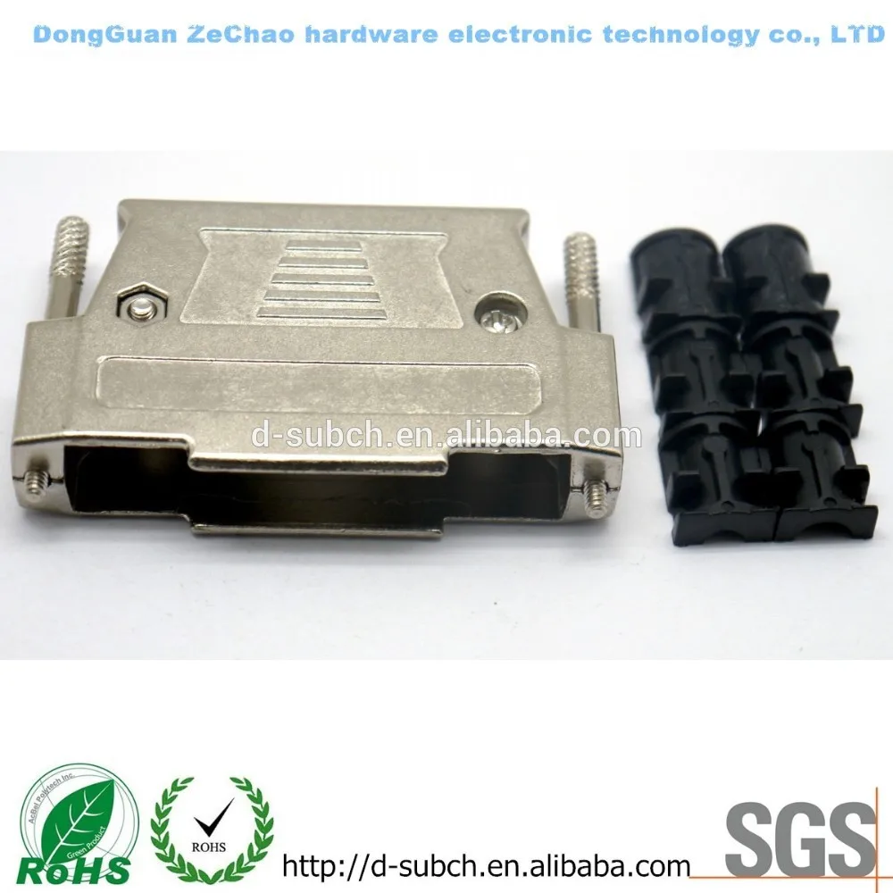 D-sub 62 контакт. кабельный разъем металлический корпус 90 град. стали никелирование