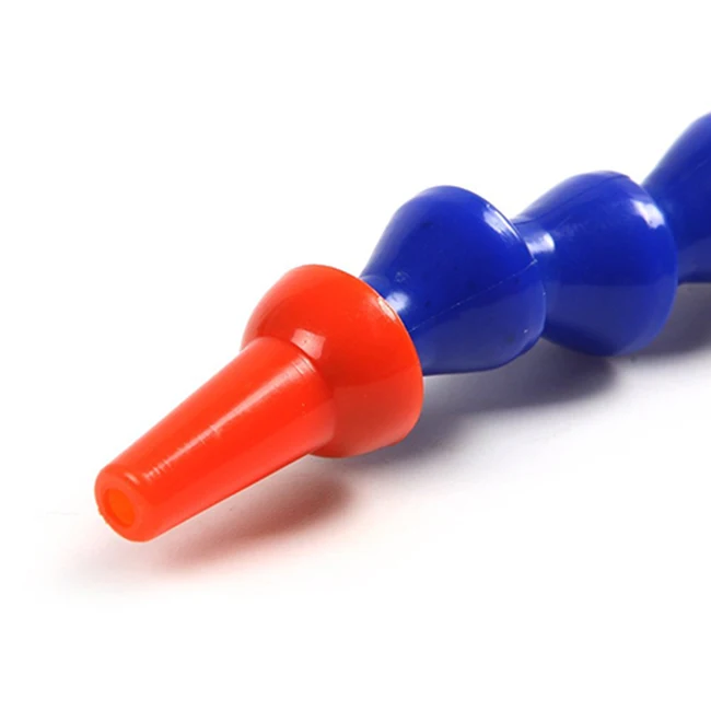 Round Nozzle 1/4PT Flexible Oil Coolant Pipe Hose Blue Color