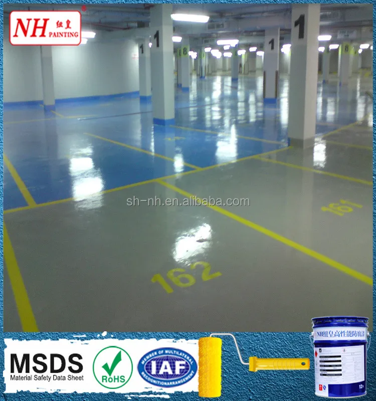 two pack quartz sand mixed self-leveling epoxy flooring paint