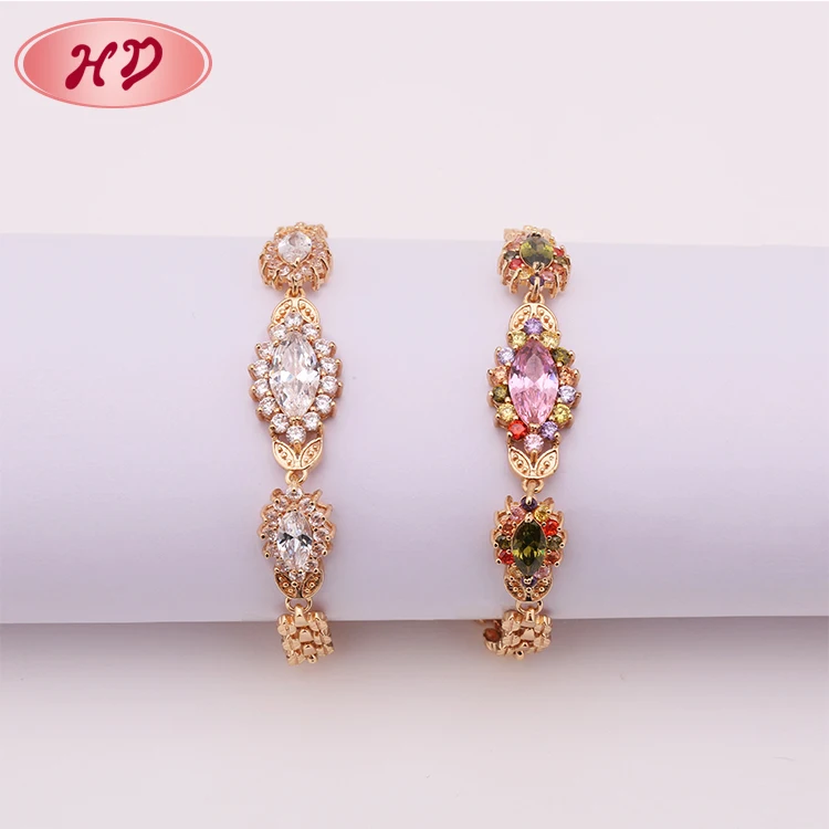 Cheap Saudi Women 18K Rose Gold Jewelry Bracelet in Guangzhou