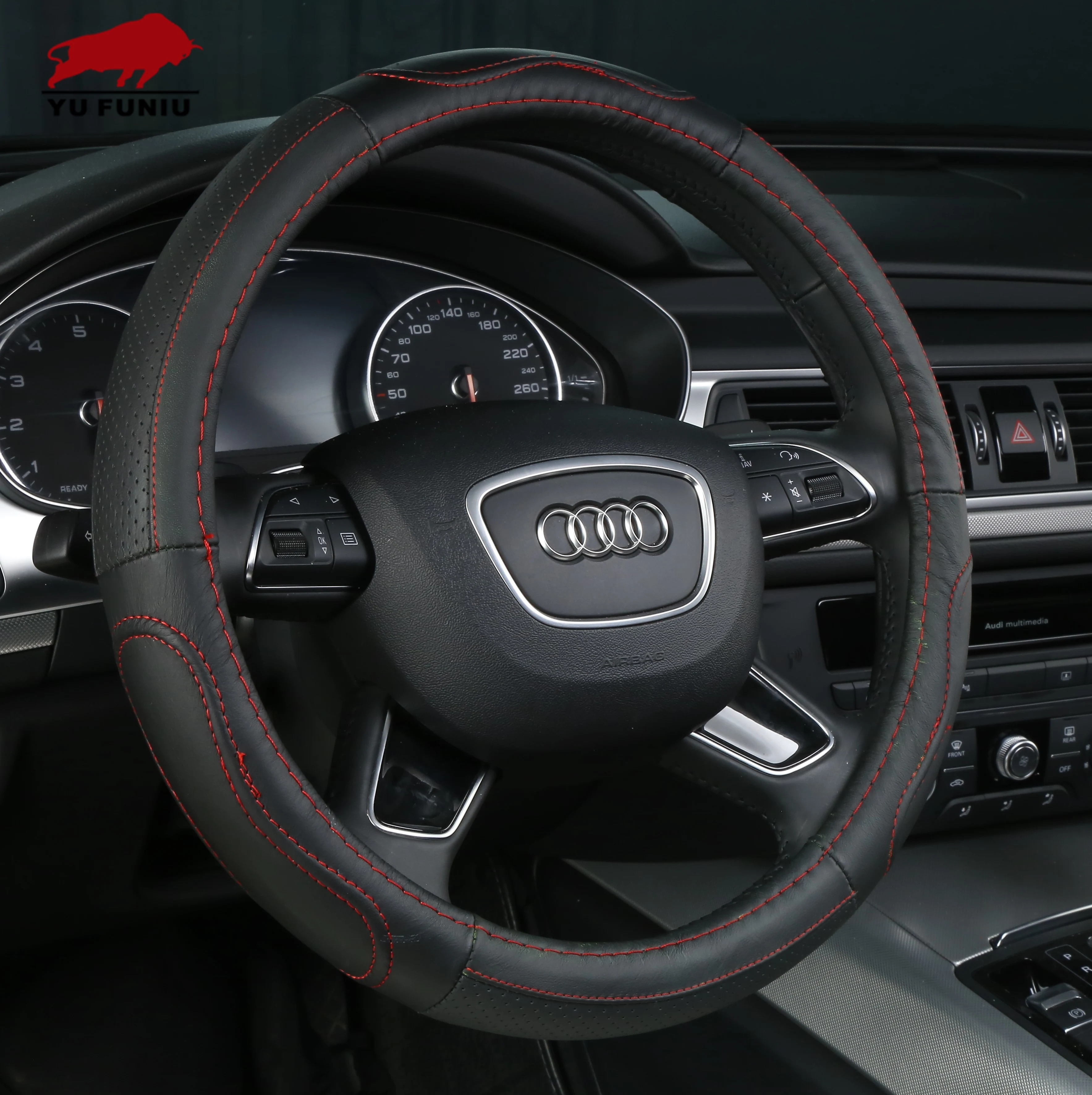 
Lixian Wholesale Top custom Universal Leather Car classical steering wheel cover 