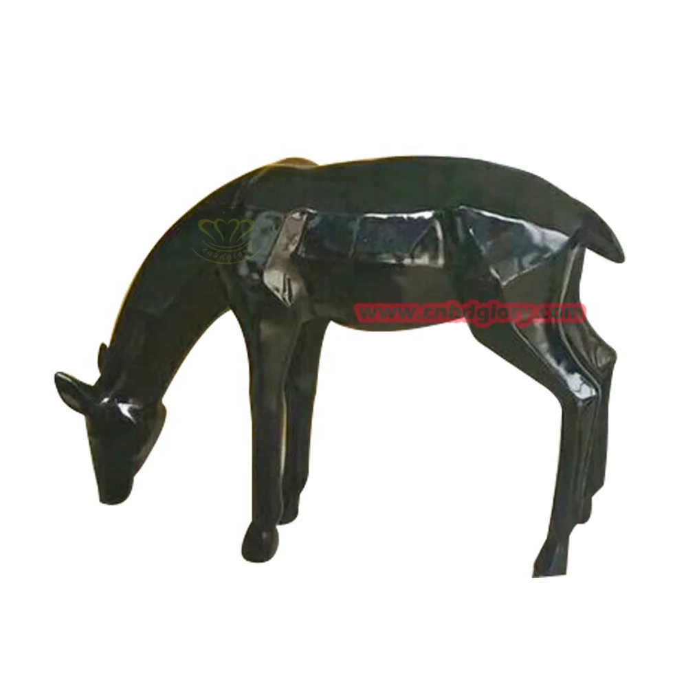 Outdoor Street Landscape Design decoration art sculpture Fiberglass Geometric Deer Statue
