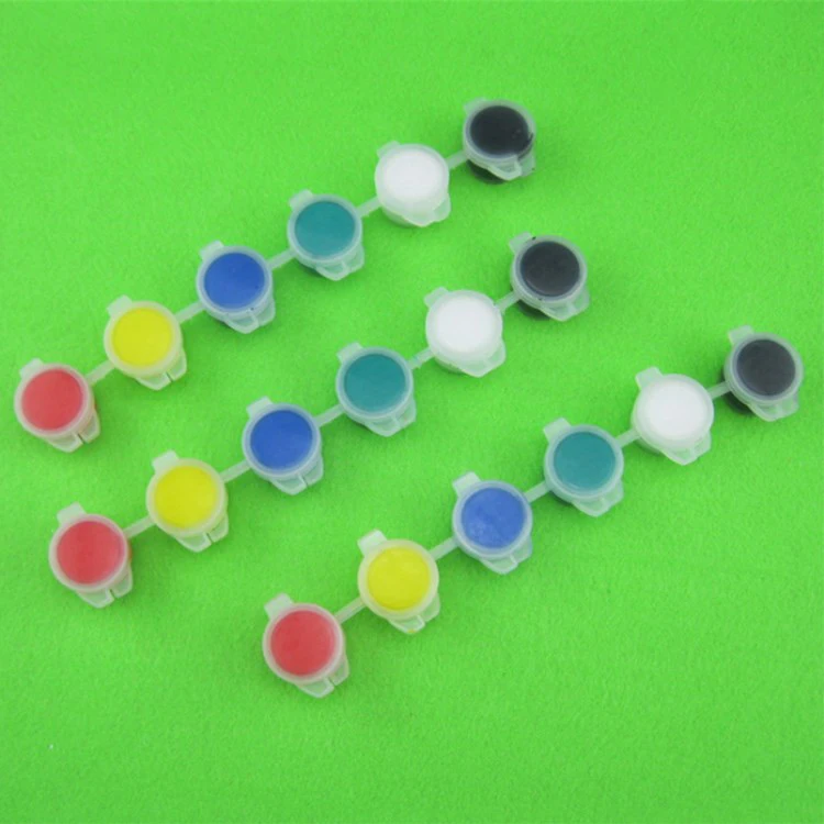 Wholesale non washable 6pcs Colors 3ml DIY Fabric Paint Set for Kids