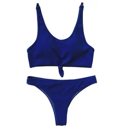 Cikini  2021 design beachwear fasten front knot  tie knot bikini