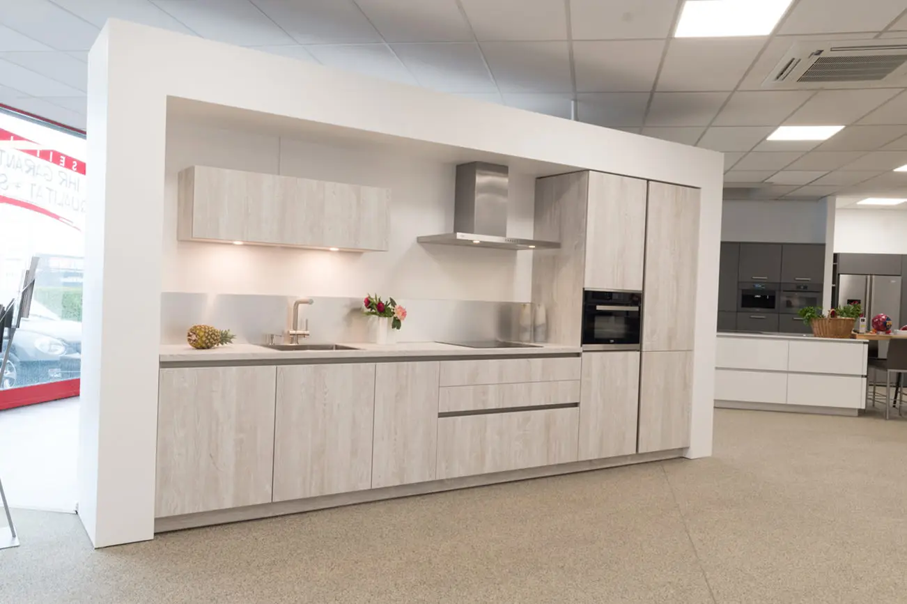 L Shapes Modular Wood Kitchen Cabinet for Small Kitchen Design