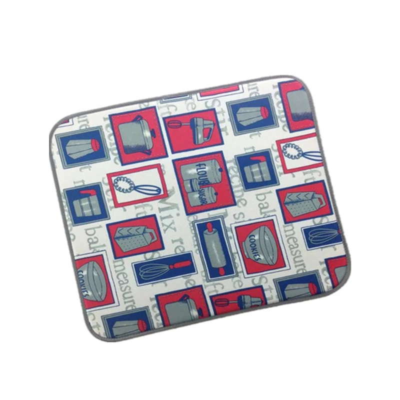 Chinese Manufacturer Selling Custom Superfine Fiber 100% Microfiber Printing Absorption Kitchen Mat