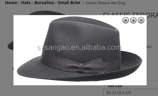 Оптовая продажа, модная шляпа азо borsalino, фетровая шляпа