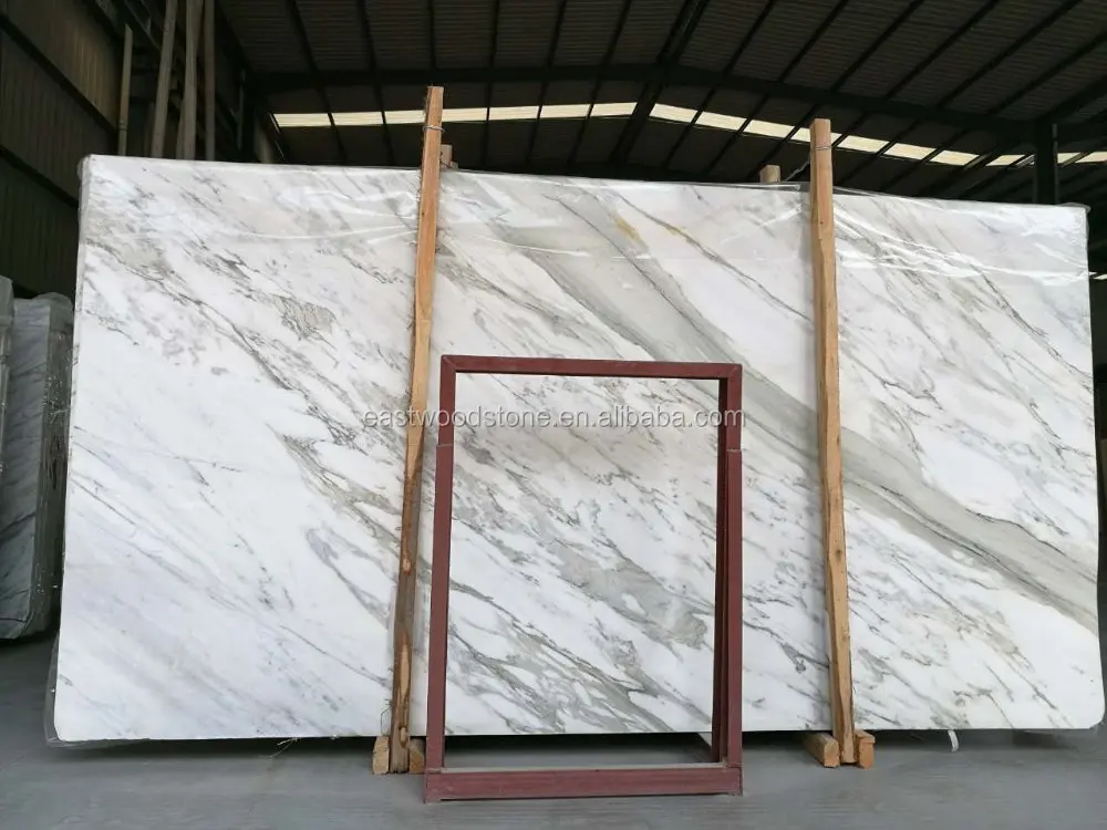 
Polished Surface Finishing Calcutta White Marble 