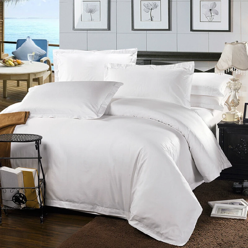 200 Thread Count Organic Egyptian Cotton Fabric bed linen flat bed sheet set