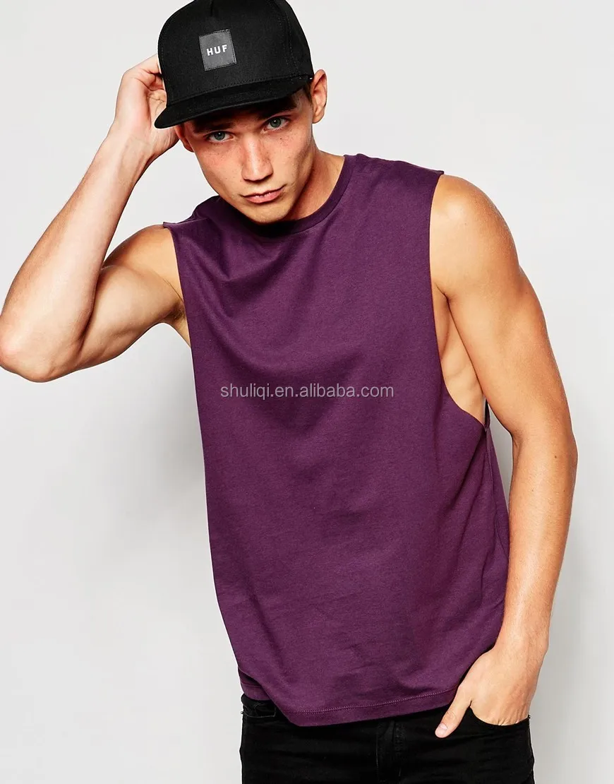 custom xxxl size men longline hip hop sleeveless t shirt digital printing t shirts