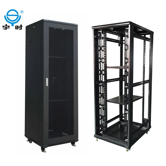 China soundproof 22u 37u 48u ddf vented front and sides door type data cabinets for power engineering
