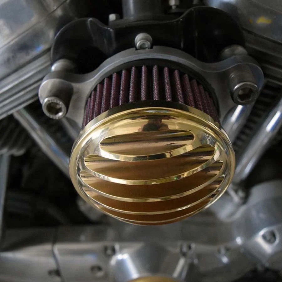 Custom Brass Rough Crafts Air Cleaner Harley 48 CNC Custom Brass Air filter