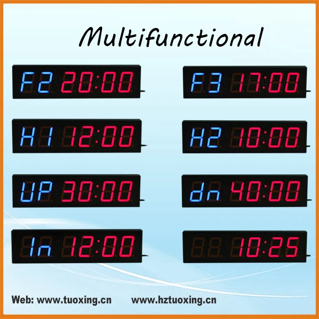 6 digit 4 inch LED large display interval timer crossfit timer fitness timer