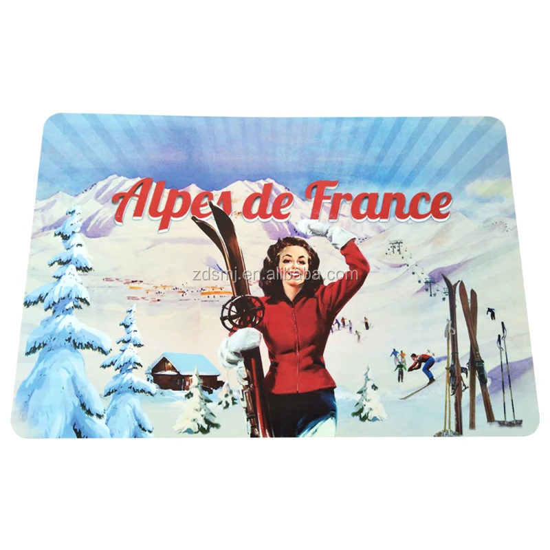 OEM custom Plastic PP Souvenir Gift Tablemat Color Printed Table Placemat