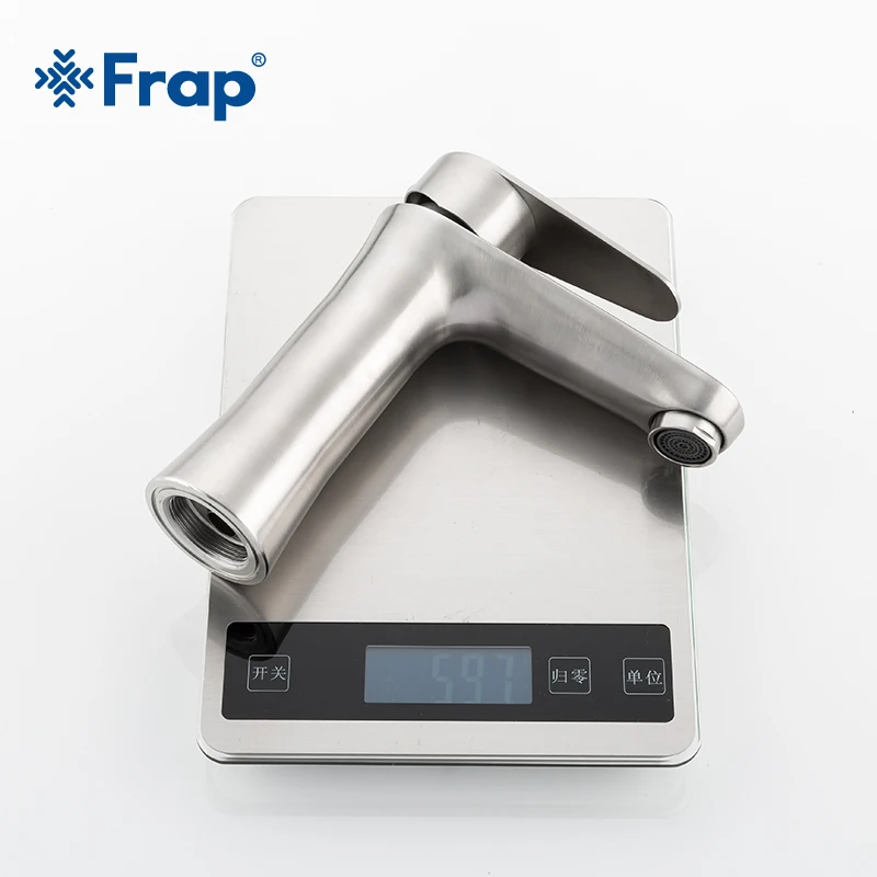 Frap new 304 stainless steel Brushed Basin Faucet Sink Mixer Taps Vanity Hot and Cold Water Mixer F1048