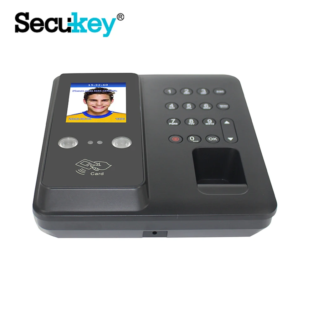 Secukey F12 Biometrics Face and Fingerprint Recognition Access Control and Time Clock System